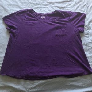Lane Bryant purple scoop neck tee